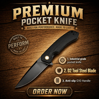 Couteau pliant de chasse en plein air de qualité industrielle, tactique, de survie, EDC WL-001, lame en acier D2, poignée antidérapante G10, roulement à billes