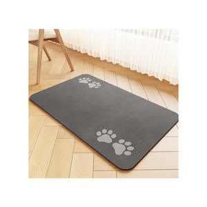 Tapis de bain minimaliste rectangulaire en fibre de polyester, absorbant et antidérapant, pour salle de bain, entrée, chambre à coucher, cuisine - Product Image 2