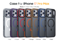 Coque Magnétique pour iPhone 17 Pro Max en TPU+PC Translucide Antichoc avec Chargement Sans Fil pour iPhone 16 15 14 13 12