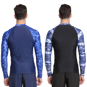 Vêtements de surf personnalisés pour hommes, protection solaire UV, combinaisons de plongée à manches longues, chemises de compression à séchage rapide, rashguard BJJ MMA - Product Image 4