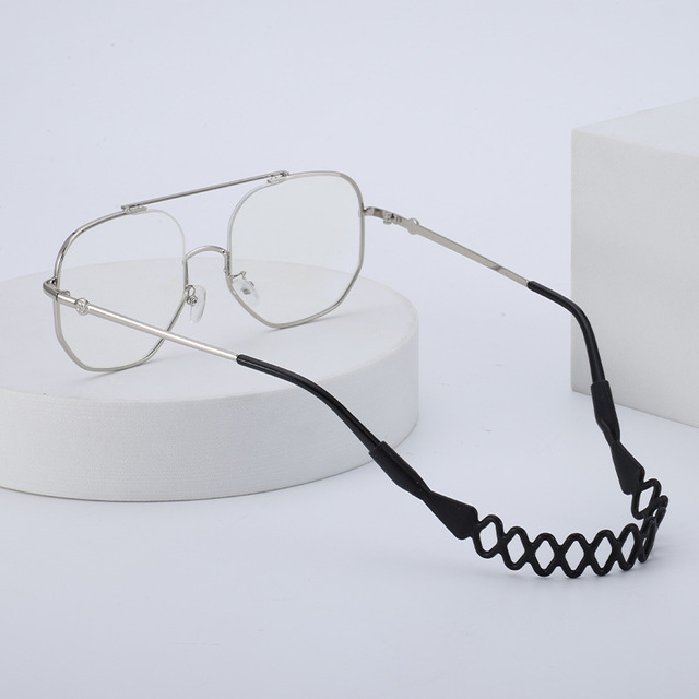 High Quality Adjustable Rhombus Rope Silicone Rubber Sunglasses Strap Sport Glasses Cord Spectacles Holder