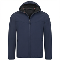 Veste softshell à capuche bleu marine pour homme 2026, légère, respirante, imperméable et coupe-vent, pour le travail en extérieur
