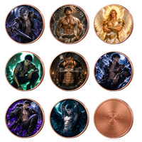 Pièce de collection en cuivre fin 999 de 1 oz, style anime, personnage masculin fantastique, vente en gros