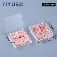 Conteneur d'ombre à paupières en plastique 4 couleurs Palette de maquillage Ombre à paupières Étui à sourcils vide