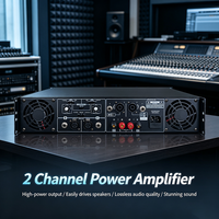 Amplificateur de puissance 2 canaux haute performance pour rack, amplificateur stéréo professionnel pour enceintes d'église et équipement audio d'événements