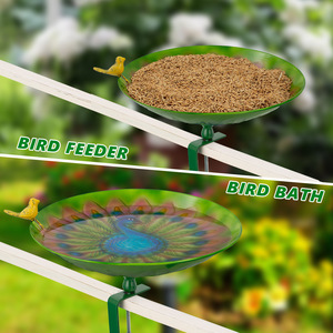 ヴィンテージ錬鉄製ハチドリ用餌箱＆浴槽 ブロンズ色 98x33CM 耐水性＆名入れ可能 - Product Image 2