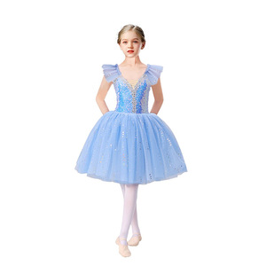 Vestido de Ballet con Lentejuelas Brillantes para Niñas, Tutú de Tul para Fiesta de <span class=keywords><strong>Navidad</strong></span>, Disfraz de Bailarina para Niñas - Product Image 5