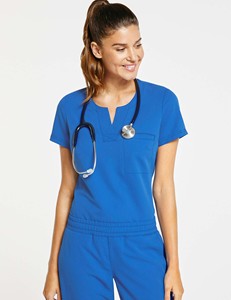 Divisa infermieristica da donna personalizzata all'ingrosso, top elasticizzato e traspirante in tela di alta qualità, per tutte le stagioni - Product Image 2