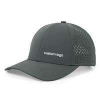 Gorra de Béisbol Unisex de Mezclilla al por Mayor, Personalizada con Perforaciones Láser, de 6 Paneles, Impermeable, Ajustable, con Cierre Metálico