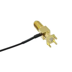 Wavelink ישר RF SMA נקבה קואקסיאלי מתאם PCB הר SMA מחבר עבור PCB