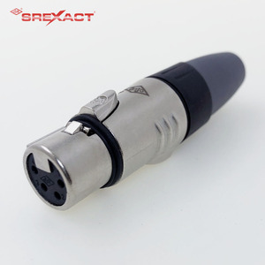 Connecteurs XLR mâles et femelles à 4 broches pour câbles de micro personnalisés - Haute conductivité - Product Image 1