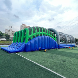 Parque infantil comercial al aire libre Juegos deportivos Personalizar Bounce House Carrera de obstáculos The <span class=keywords><strong>Mad</strong></span> House Inflable 5K Carrera de obstáculos - Product Image 1