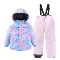 Vêtements d'hiver Combinaison de ski pour enfants Outdoor Windproof Waterproof Warm Hooded Snowboard Jackets Kids Snow Pants Ski Set