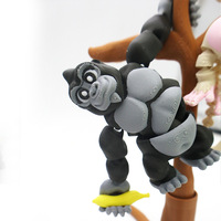Figuras Decorativas y Regalos de Gorila Impresos en 3D con PLA, Figuras Creativas de Animal Crossing y Modelos de Actividades de Animales, Juguetes