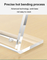 Support de Présentation de Prix Portable et Rotatif en Acrylique Moderne, Pliable et Détachable, pour Étiquettes, Horizontal, Incliné, en Forme de L, pour Table