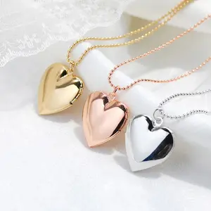 Stainless Steel Necklace Can Put Photos Love Photo Box Fashion Jewelry Necklace