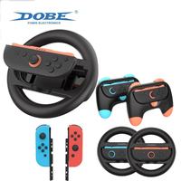 DOBE 4 Pack Switch 2 Racing Steering Wheel Kit Controller Grip untuk Mario Kart Kompatibel dengan Nintendo N-S/N-S 2/N-S Oled JoyCon