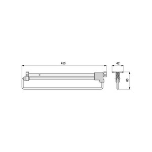 Appendiabiti rimovibile per appendiabiti e guardaroba, Aloha, lunghezza 250, lunghezza 450 - Product Image 3