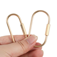 Porte-clés elliptique en bronze, style nordique minimaliste, à clipser, vintage, en cuivre pur, créatif et tendance, boucle pour clés de voiture