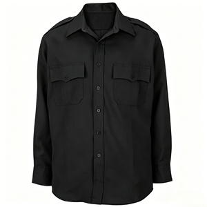 Suministro de fábrica personalizado táctico negro blanco gris azul marino uniforme guardia camisa de seguridad para hombres - Product Image 3