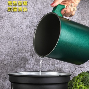 Oil Can Cylinder with Handle Clip on Lid <b>Large</b> Capacity Kitchen Storage Container Made in China - Product Image 3