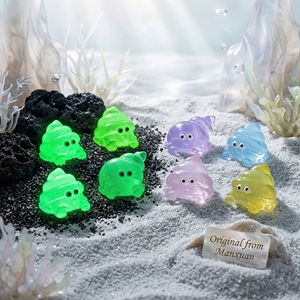 ของตกแต่งตู้ปลาเรซิ่นเรืองแสงในที่มืด รูปปูเสฉวน โอเชียนแจสเปอร์ สำหรับบำบัดรักษาและตกแต่งตู้ปลา ขนาดจิ๋ว สินค้าขายส่งมาแรงปี 2026 - Product Image 1