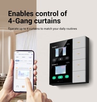 Panneau d'interrupteur mural multifonction Tuya 3,5 pouces Zigbee 4 voies pour scènes, compatible Maison Intelligente
