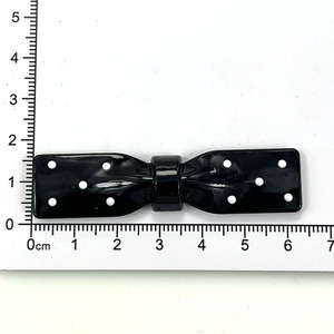 Cute Retro Black Polka Dot Bow Hair <b>Clips</b> Plastic Resin DIY Jewelry Accessories For Daily Use - Product Image 4