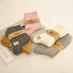 Bán Buôn Mùa Đông Dày Cashmere Vớ Len Ấm Cúng Rắn Màu Cừu Len Phụ Nữ Vớ - Product Image 4