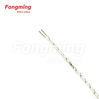 Kabel bungkus serat kaca kabel termokopel tipe J/K/N, kawat sensor suhu tinggi