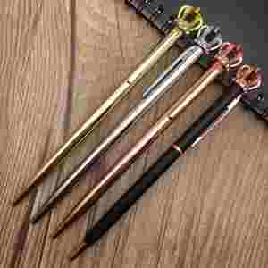 Cadeaux de mariage personnalisés populaires, stylo en métal, stylo à bille avec couronne en cristal - Product Image 1