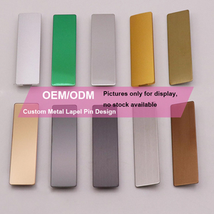 Gran oferta, venta al por mayor, logotipo personalizado, etiqueta de nombre dorada, insignia en blanco, marca famosa, oficina, Corporación, sublimación específica, Pin de solapa de Metal - Product Image 1