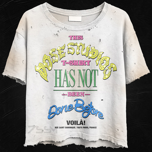 OEM abbigliamento personalizzato uomo t-shirt bianca stampa DTG cotone lavato Vintage 300 grammi manica corta strappata in difficoltà t-shirt uomo - Product Image 5