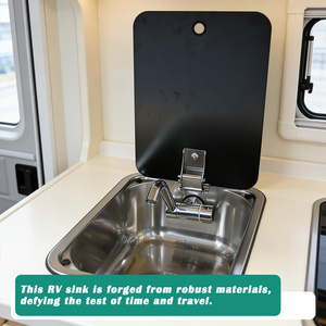 JDA <span class=keywords><strong>Petit</strong></span> SS304 Cuisine Lavage À La Main Bassin RV Évier pour RV'S Motorhome Camper Van Camper Remorque - Product Image 3