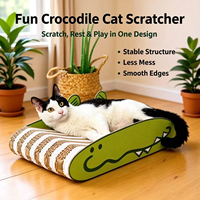 Emballage OEM/ODM personnalisé avec logo pour arbre à chat et griffoir en carton en forme de crocodile, en papier ondulé