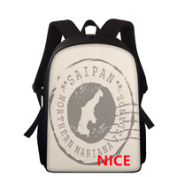 Sac à dos en polyester personnalisé avec motif Saipan, polyvalent et décontracté, idéal pour l'école, les courses, les voyages et comme idée cadeau pour les occasions spéciales