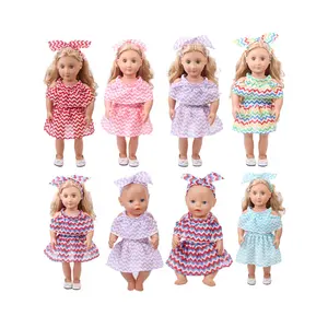 Pakaian Boneka Amerika 18 Inci untuk Gaun Boneka Anak Perempuan