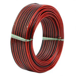 Câble de haut-parleur 2 conducteurs rouge et noir, en cuivre recouvert d'aluminium, isolé en PVC, flexible, pour scène, home cinéma, audio automobile et théâtre - Product Image 1