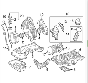 อ่างน้ำมันเครื่องโรงงานผลิต สำหรับรถยนต์เมอร์เซเดส-เบนซ์ A2780106504 - Product Image 4