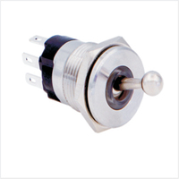 ELEWIND Interrupteur à bascule miniature étanche en métal de 16 mm IP67, NOUVEAU, prenant en charge les lumières RGB tricolores