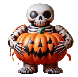 Fantasmas de calabaza inflables de Halloween personalizados con luces LED de grito decoración de patio tipo arco y globo - Product Image 2