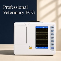 Lknovmed Moniteur ECG numérique portable 3/6 canaux pour animaux de petite taille, utilisation en clinique, appareil de diagnostic de la fréquence cardiaque