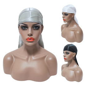 Durag in Seta per Uomo e Donna - Coda Lunga Regolabile con Cuciture Rinforzate in <span class=keywords><strong>Raso</strong></span> |   Copricapo 360 Waves per la Protezione dei Capelli Durante il Sonno, Moda per Tutte le Stagioni - Product Image 5