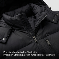 Veste d'hiver décontractée pour homme, veste matelassée à capuche surdimensionnée, veste streetwear rembourrée en duvet, taille plus