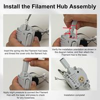 Hub Filamen YouQi AMS Lite, Hub Filamen 5-Arah Kompatibel dengan Sistem Bambu Lab A1/A1 Mini AMS Lite
