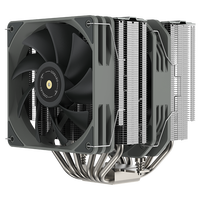 Coolleo Etian B60T ECO Classic Edition Ventilateur CPU 6 Caloducs Couvercle supérieur en métal 260W Capacité de refroidissement PWM 4pin CPU refroidisseur d'air