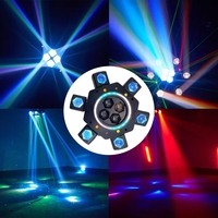 Luz de Escenario de 6 Brazos con Haz de Luz RGBW, Láser LED Estroboscópico, Activación por Sonido DMX para Fiestas DJ, Iluminación de Escenario, Certificación CE RoHS