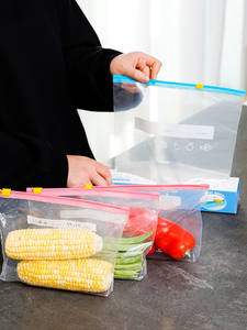 Sacs de <span class=keywords><strong>congélation</strong></span> à glissière robustes de 1 litre, fond extensible, sécurité, fermeture éclair en plastique pour la <span class=keywords><strong>congélation</strong></span> des aliments, emballage pour sushis - Product Image 5