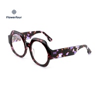 Montures de lunettes optiques rondes en acétate écologiques de style royal de luxe, mode tendance unisexe pour adultes