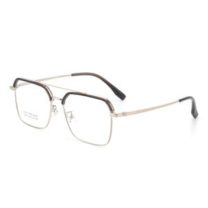 Montures de lunettes demi-cerclées rectangulaires pour hommes Danyang 9019, verres en résine légers, design tendance - Product Image 1